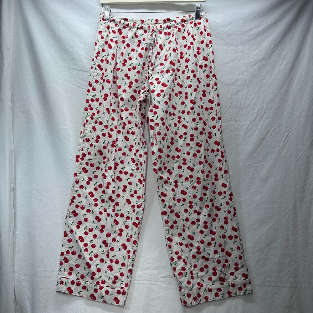 The Cat's Pajamas Womens Size Medium Cotton Pajama Pant Cherries